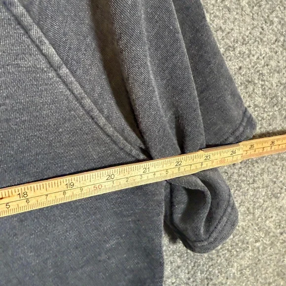 Lucky Brand Venice Burnout Henley Hoodie Mens Medium Blue Short Sleeve Pullover - Picture 7 of 10